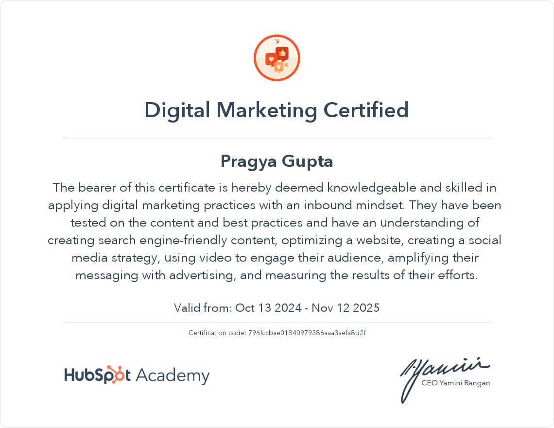 Digital Marketing — HubSpot